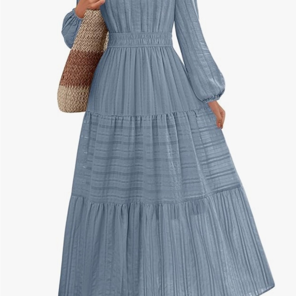 Elegant Blue Maxi Dress